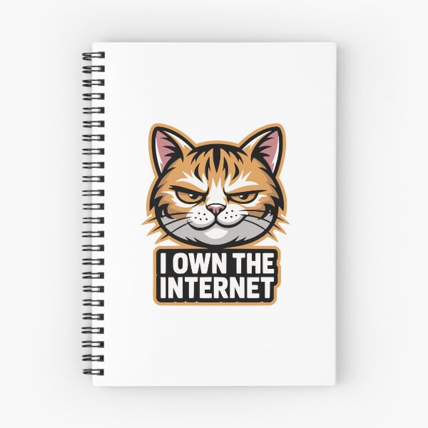 Item preview, I Own The Internet Smug Cat Meme Feline designed and sold by AntiqueImages.