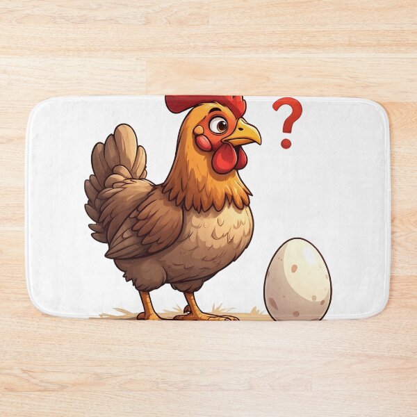 Item preview, Confused Chicken and Egg Cartoon Illustration designed and sold by Karolina’s Cozy Creations.