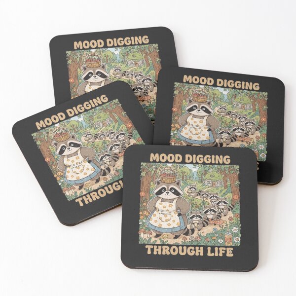 Item preview, Funny Raccoon Mom Shirt – Mood Digging Through Life, Chaotic Trash Panda Family Meme Tee designed and sold by ZyxDes.