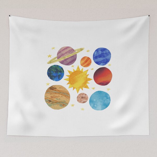 Item preview, Cute Solar System Planets and Sun Galaxy Map designed and sold by Ciuszkoland.