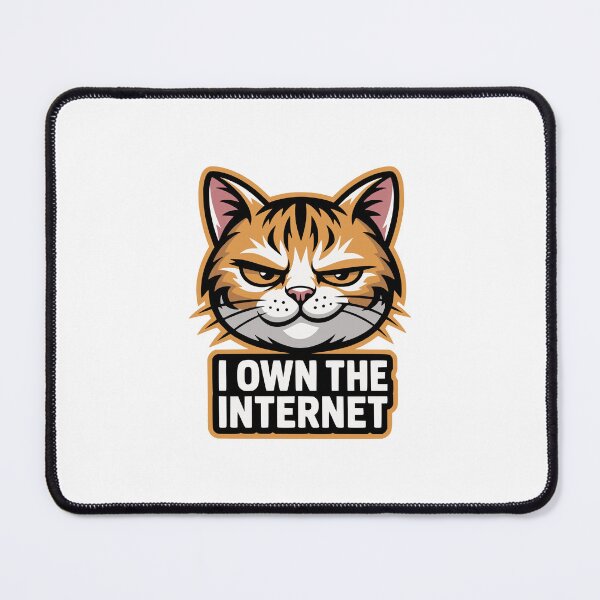 Item preview, Smug Tabby Cat I Own The Internet Meme designed and sold by AntiqueImages.