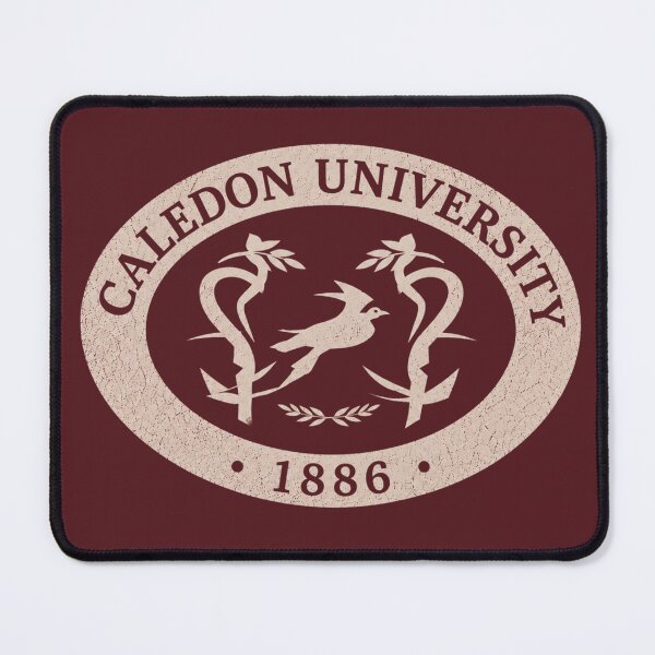 Item preview, Caledon University Vintage Crest Shirt | Classic Maroon College Emblem Tee designed and sold by ThreadTheory976.