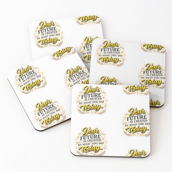 Item preview, Your Future Is Created Today Sticker | Motivational Typography Design designed and sold by Ishratparween11.