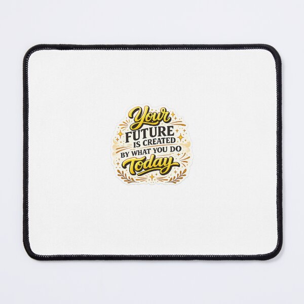 Item preview, Your Future Is Created Today Sticker | Motivational Typography Design designed and sold by Ishratparween11.