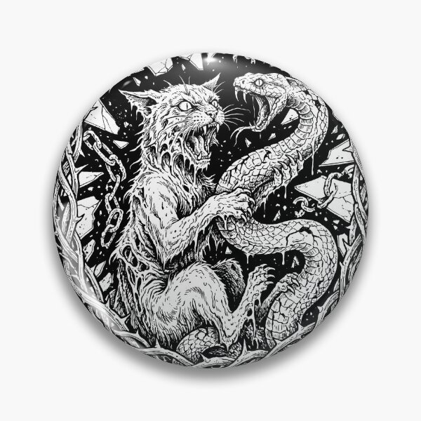 Item preview, Cat vs Snake | Horror Gothic Fight Animal designed and sold by ianths.