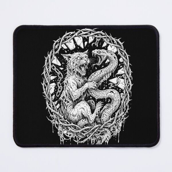 Item preview, Cat vs Snake | Horror Gothic Fight Animal designed and sold by ianths.