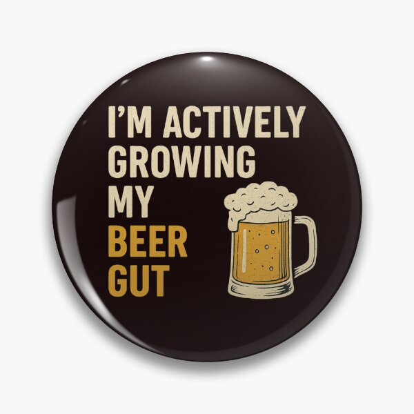 Item preview, Actively Growing My Beer Gut Funny Retro Alcohol Design designed and sold by Supergrafix07.