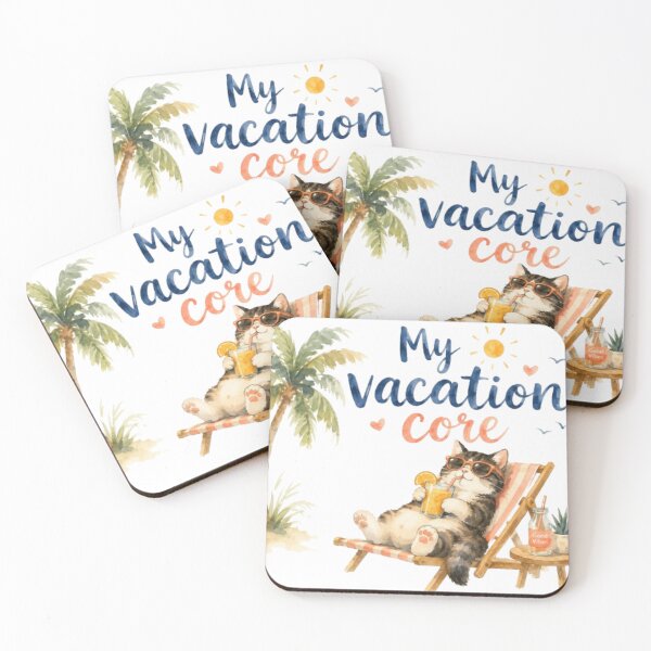 Item preview, Vacation Core Cat T-Shirt – Funny Summer Beach Cat Aesthetic Oversized Tee designed and sold by IconicDesignsXd.