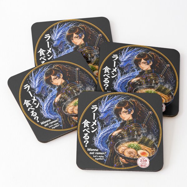 Item preview, Wanna Eat Ramen Cyber Samurai Girl Blue Dragon USA 250th Design designed and sold by Dragon-Samurai.