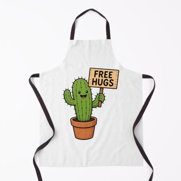 Item preview, Free Hugs Cactus - Funny Cute Kawaii Cartoon Sticker designed and sold by ClickToSticker.