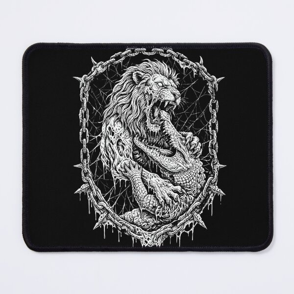 Item preview, Lion vs Crocodile | Horror Gothic Fight Animal designed and sold by ianths.