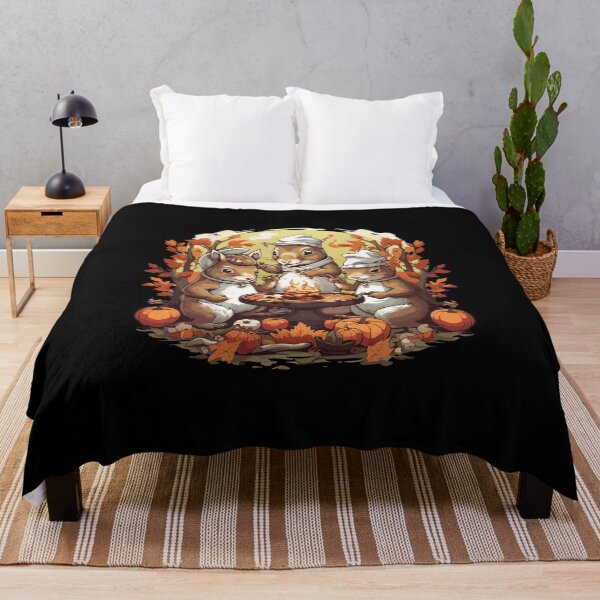 Item preview, Cozy Squirrel Family Thanksgiving Dinner Autumn Aesthetic Design designed and sold by CyfroweMysli.