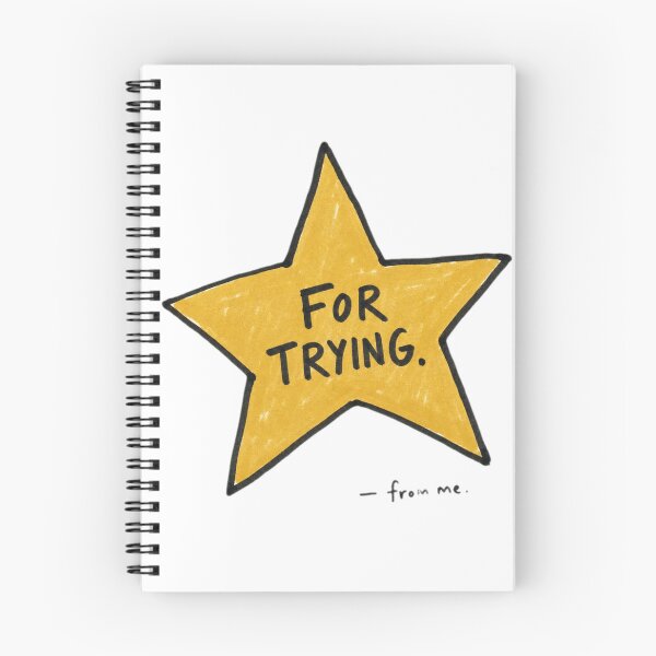Item preview, For Trying Hand Drawn Gold Star Funny Sweet Print designed and sold by Notecrea.
