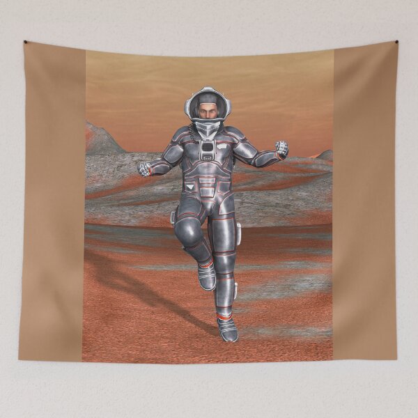 Item preview, AstronautCosmic Traveler Surreal Planet Landscape Art designed and sold by Vac1.