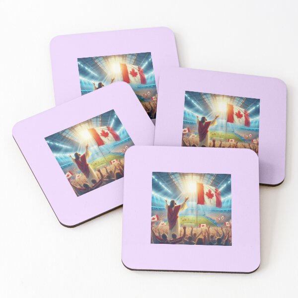 Item preview, Jesus Holding Canadian Flag Blessing Toronto Soccer Stadium Victorious  Main SEO Tag  Jesus  Additiona designed and sold by PaintMeWorld.