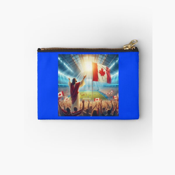 Item preview, Jesus Holding Canadian Flag Blessing Toronto Soccer Stadium Victorious  Main SEO Tag  Jesus  Additiona designed and sold by PaintMeWorld.