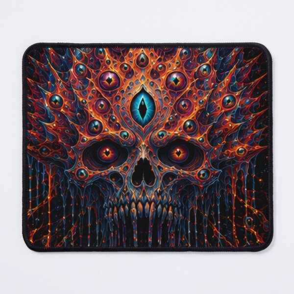 Item preview, trippy skull designed and sold by DesignerDrop.