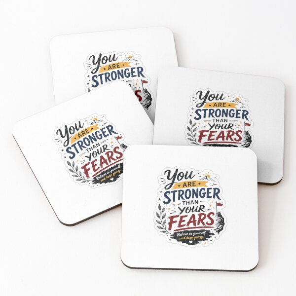 Item preview, You Are Stronger Than Your Fears Sticker | Inspirational Quote Design designed and sold by Ishratparween11.
