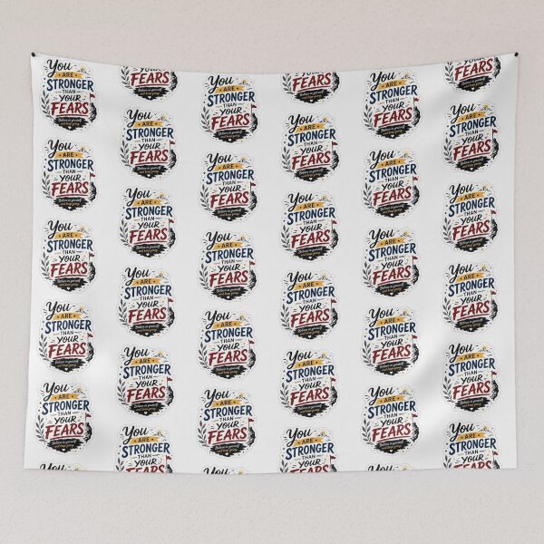 Item preview, You Are Stronger Than Your Fears Sticker | Inspirational Quote Design designed and sold by Ishratparween11.
