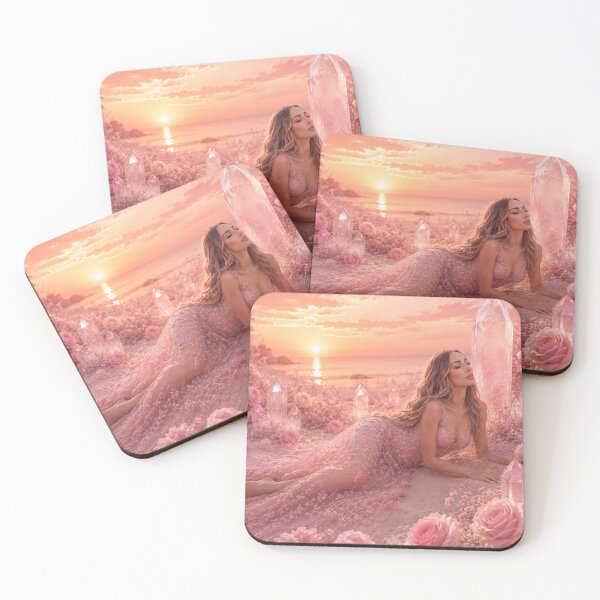 Item preview, Rose Quartz Goddess – Magical Crystal Wall Art designed and sold by butterfLydii.