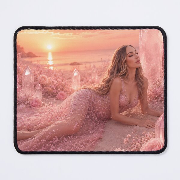 Item preview, Rose Quartz Goddess – Magical Crystal Wall Art designed and sold by butterfLydii.