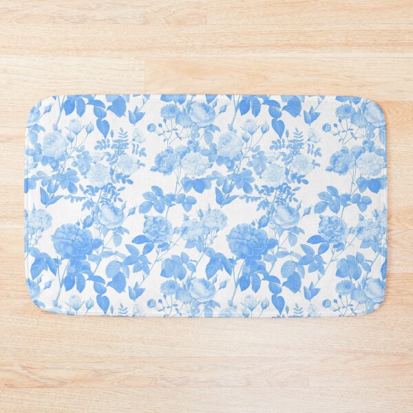Item preview, Blue White Floral Roses Chinoiserie Pattern designed and sold by idovedesign.