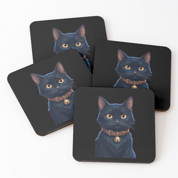 Item preview, Cute Black Cat Illustration - Vintage Aesthetic Pet Art for T-Shirts & Stickers designed and sold by Trendora90.
