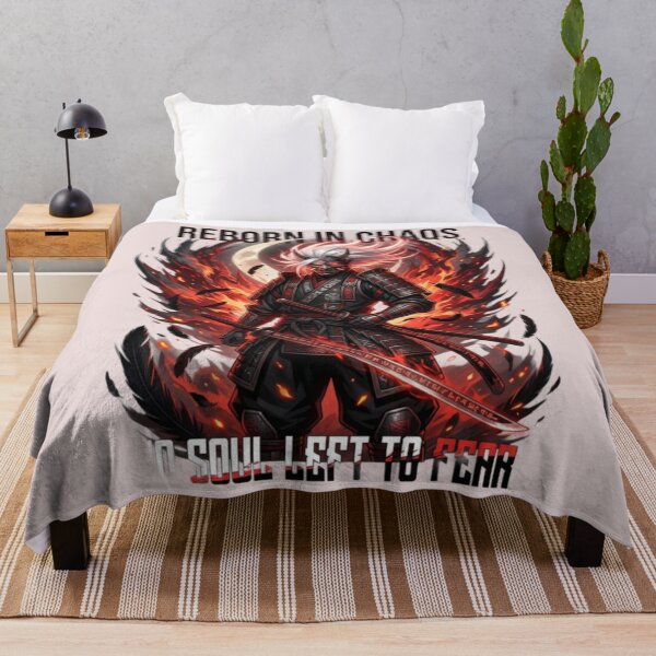 Item preview, Reborn In Chaos – Dark Oni Samurai Anime Inspired Streetwear designed and sold by YvonneCustoms.