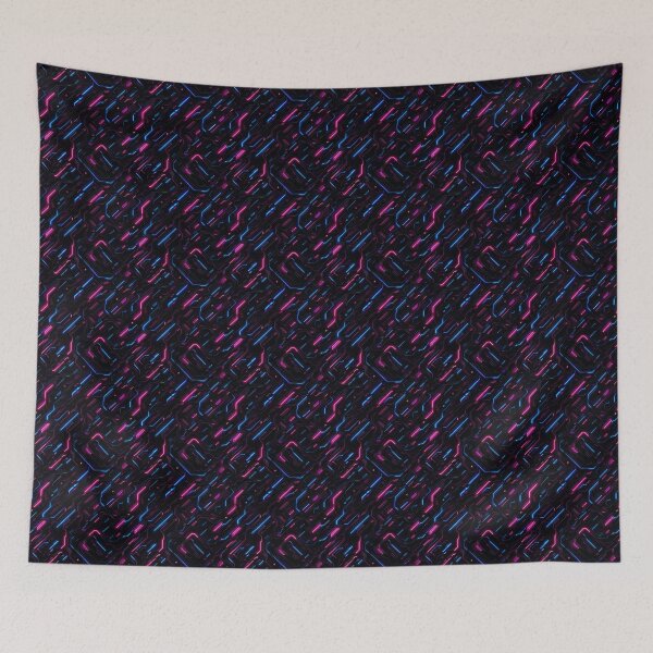 Item preview, Cyber Neon Circuit Flow Pattern designed and sold by ShakezShop.