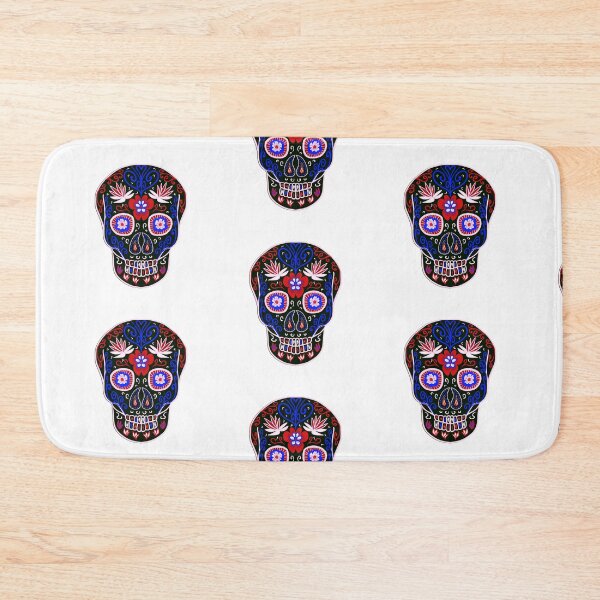 Item preview, Patriotic  red white & blue Day Of The Dead Sugar Skull designed and sold by Anne Londez Studio.