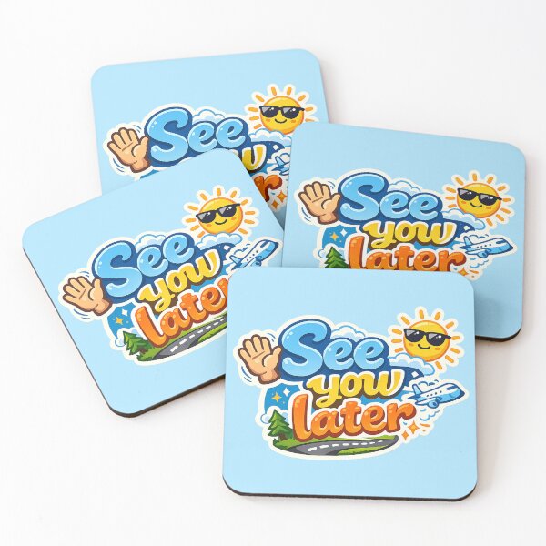 Item preview, See You Later – Fun Travel & Farewell Sticker designed and sold by The Digital Compass.