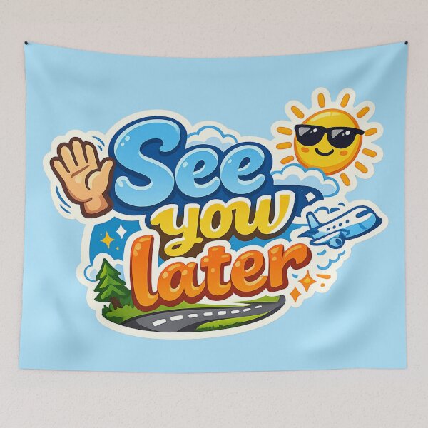 Item preview, See You Later – Fun Travel & Farewell Sticker designed and sold by The Digital Compass.