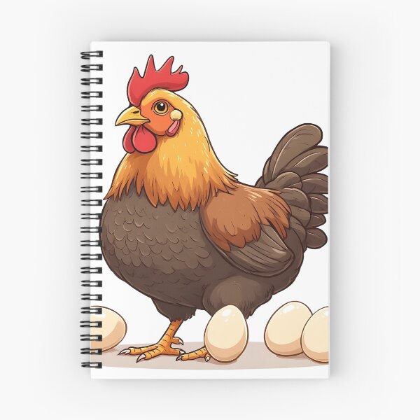 Item preview, Cute Hen with Eggs Cartoon Illustration designed and sold by Karolina’s Cozy Creations.