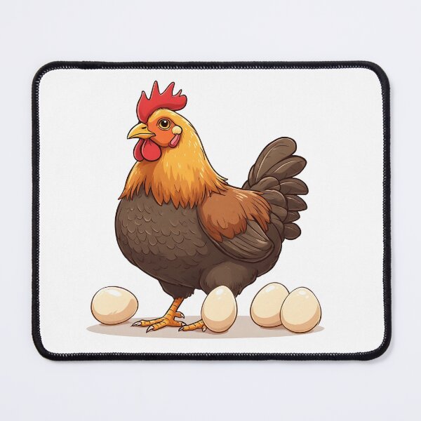 Item preview, Cute Hen with Eggs Cartoon Illustration designed and sold by Karolina’s Cozy Creations.