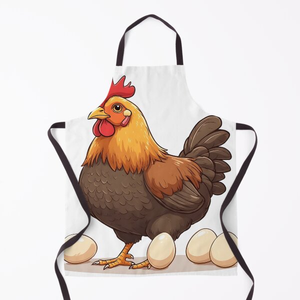Item preview, Cute Hen with Eggs Cartoon Illustration designed and sold by Karolina’s Cozy Creations.