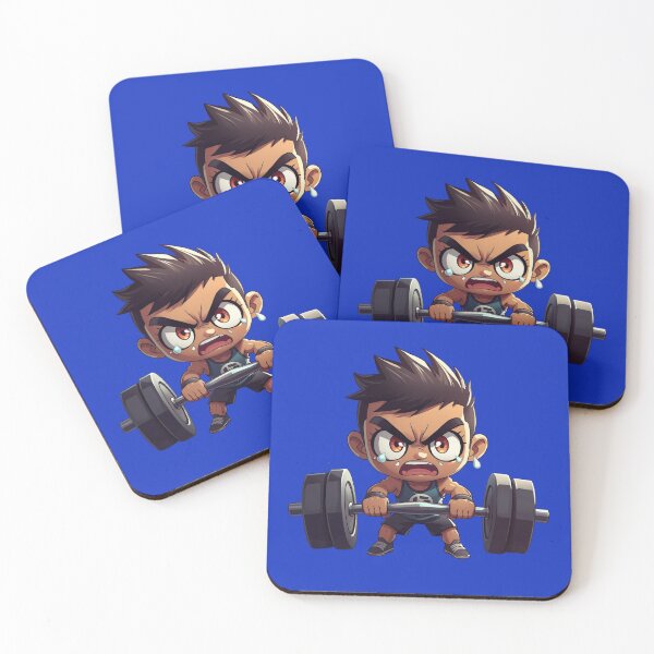 Item preview, Funny Cartoon Weightlifter Struggling Gym Design designed and sold by Snedsdigital.