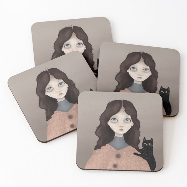 Item preview, Sad girl and a cat designed and sold by Duyena.