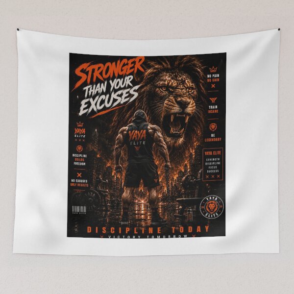Item preview, STRONGER THAN YOUR EXCUSES – YAYA ELITE Gym Streetwear Design designed and sold by YAYA ELITE STREETWEAR.