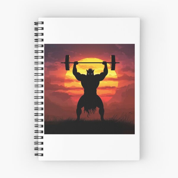 Item preview, Beast Mode Sunset Barbell Silhouette Design designed and sold by Snedsdigital.