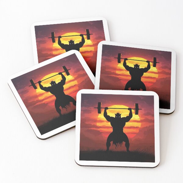 Item preview, Beast Mode Sunset Barbell Silhouette Design designed and sold by Snedsdigital.