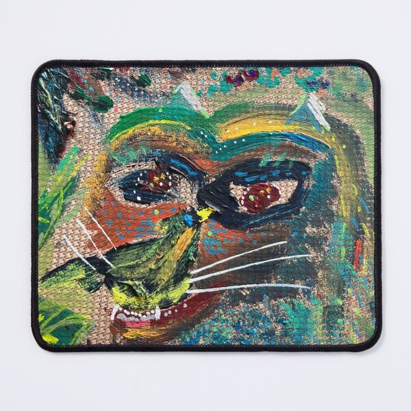 Item preview, Spirit Cat — Colourful Mystical Cat Art Print designed and sold by thegindielady.