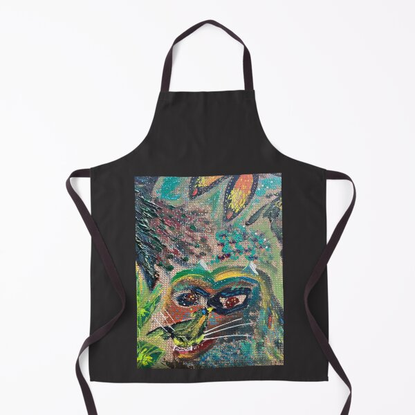 Item preview, Spirit Cat — Colourful Mystical Cat Art Print designed and sold by thegindielady.