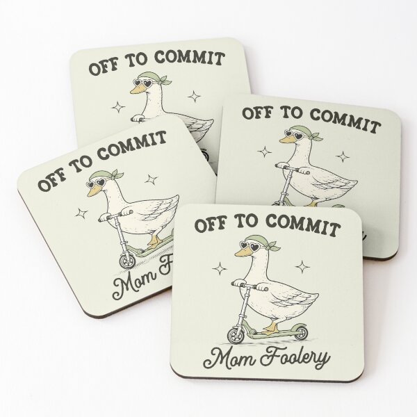 Item preview, Off To Commit Mom Foolery, Funny Mama Goose designed and sold by Naviiraart.