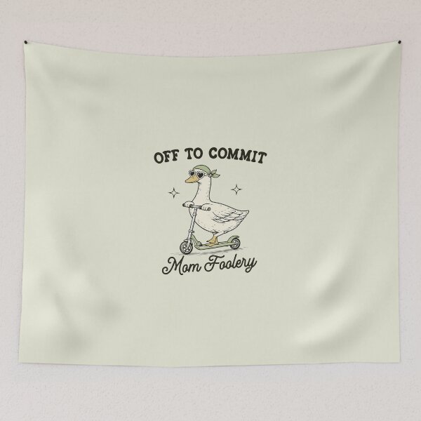Item preview, Off To Commit Mom Foolery, Funny Mama Goose designed and sold by Naviiraart.