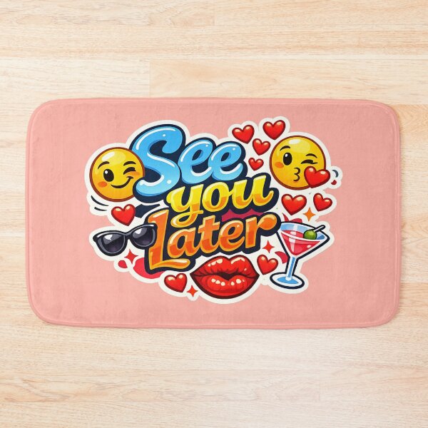 Item preview, See You Later – Flirty Kiss & Cocktail Sticker designed and sold by The Digital Compass.