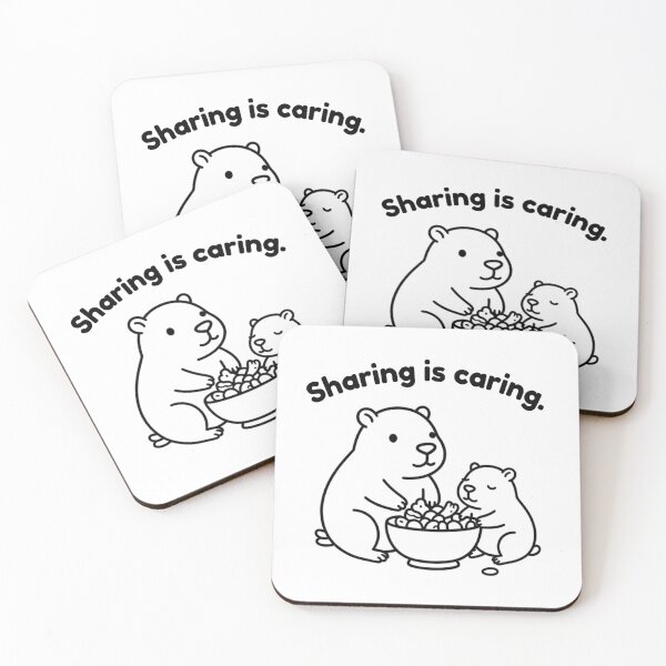 Item preview, Sharing is caring  Capybara – Simple Minimalist Animal Design designed and sold by PAPIRO SIGLO XXI.