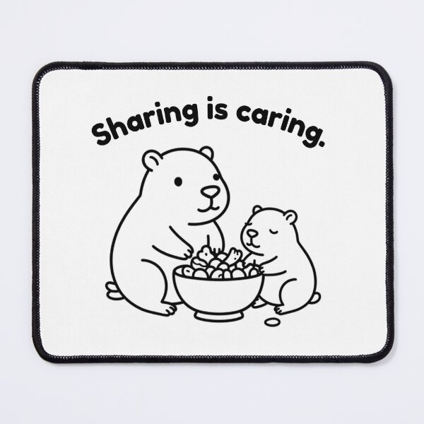 Item preview, Sharing is caring  Capybara – Simple Minimalist Animal Design designed and sold by PAPIRO SIGLO XXI.