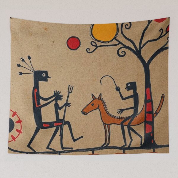 Item preview, Illustration in the Style of Ancient Cave Painting designed and sold by RAISC.