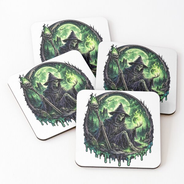 Item preview, Necromancer's Curse Green Flame Wizard  designed and sold by Jaideep Walia.