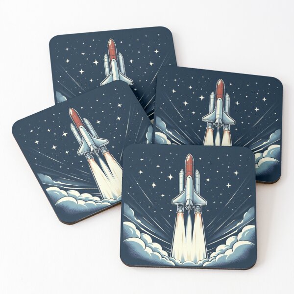 Item preview, Space Shuttle Launch – Cosmic Exploration Art designed and sold by Dogandesighn.